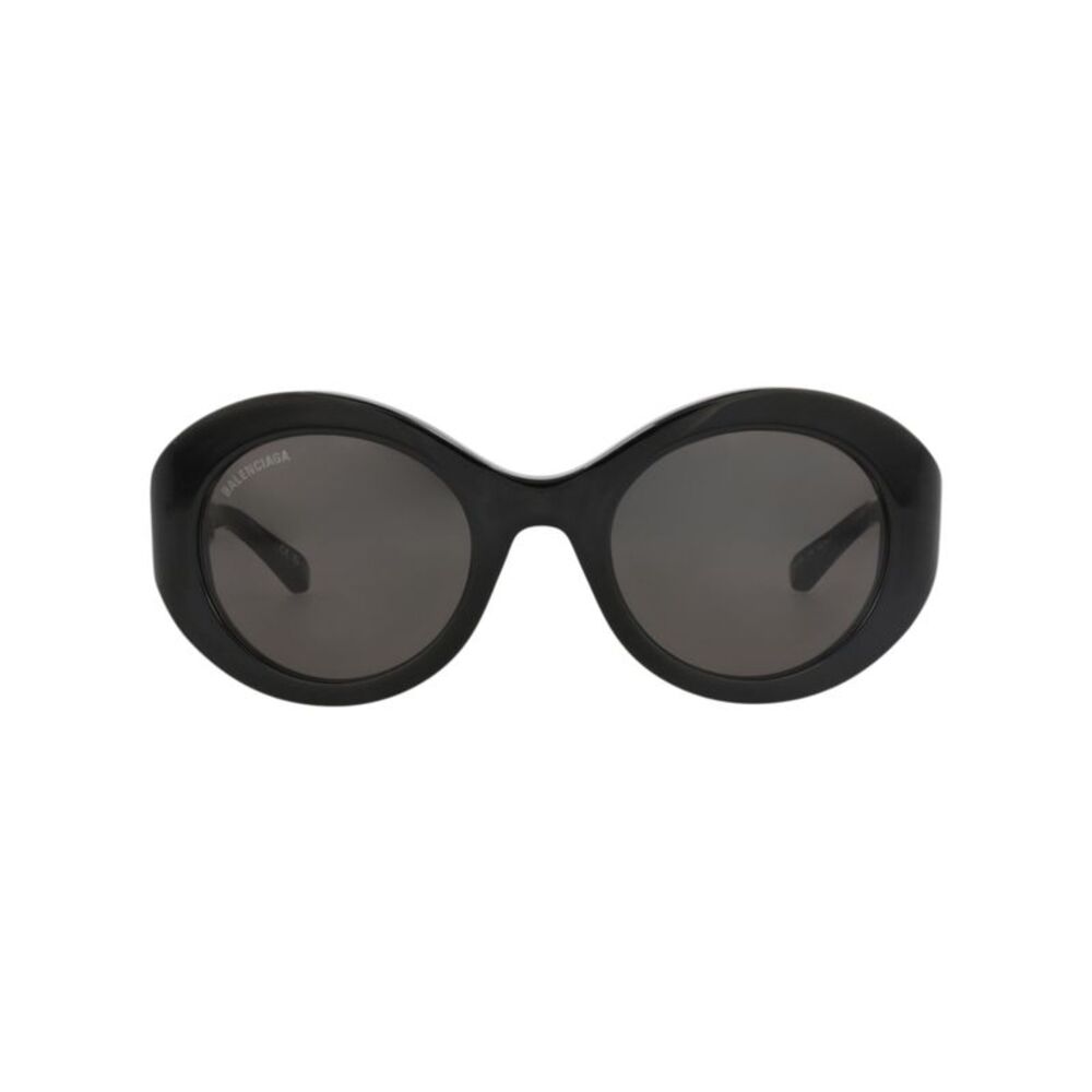 Balenciaga Round-Frame Acetate Sunglasses Black Womens